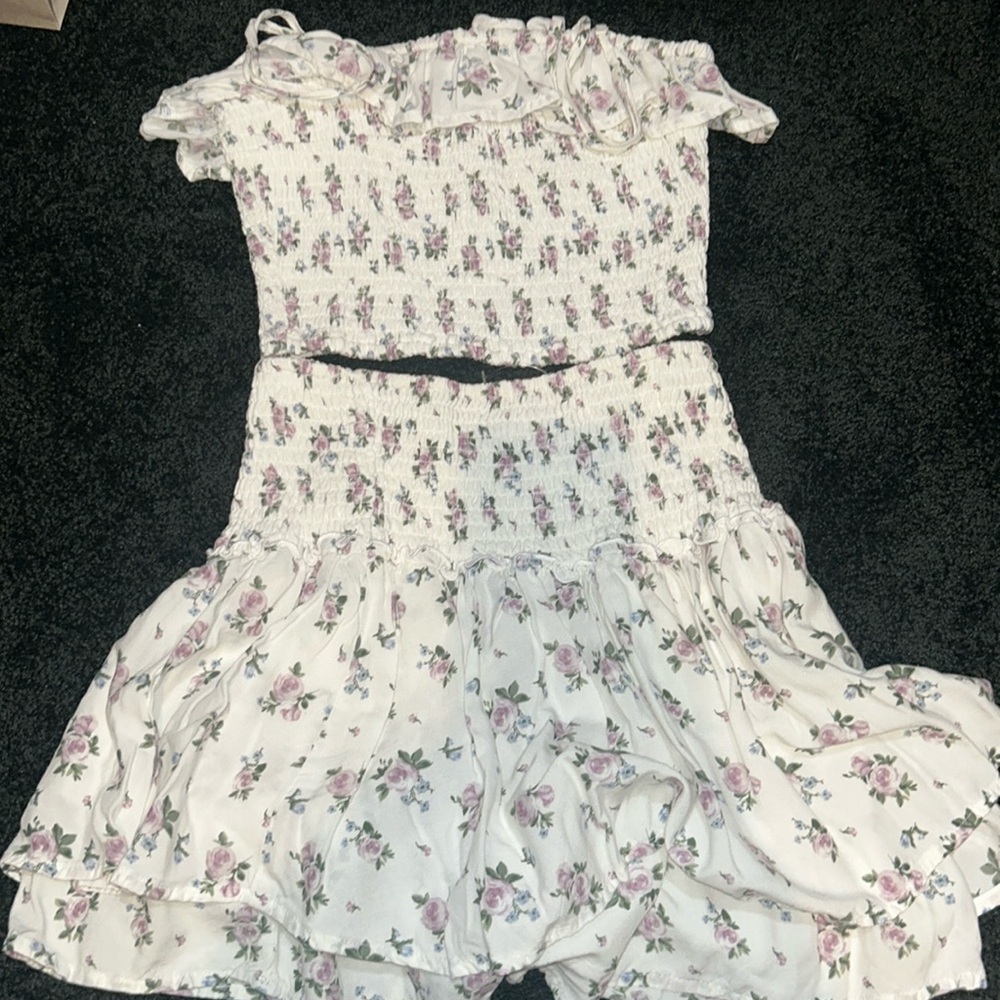 Floral skirt set